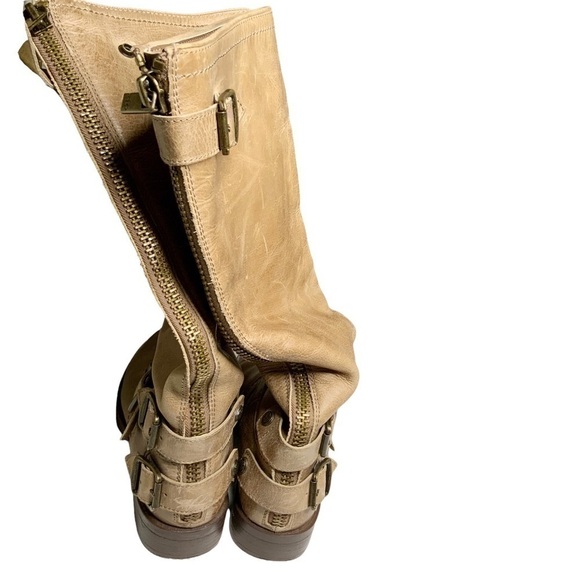 𝅺ARTURO Chiang  brown riding boots with buckled adornment. Size 6.5 - Picture 4 of 8